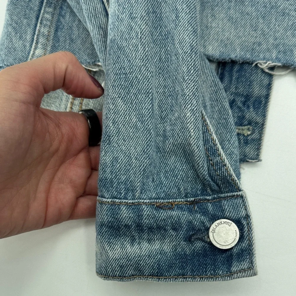 UEC Blanc Denim raw hem jacket 100% cotton size XS